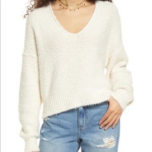 Free People We the Free Theo V-Neck Sweater - Cream